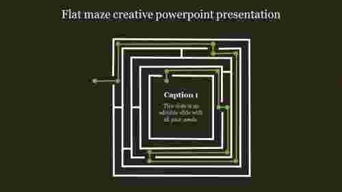 creative powerpoint presentation-Flat maze creative powerpoint presentation